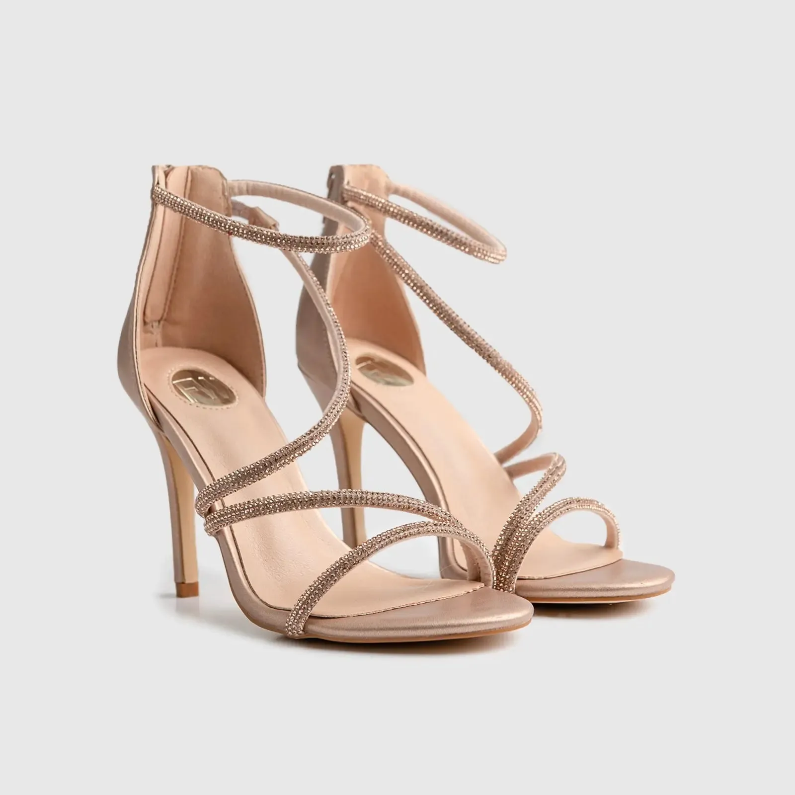Dress Heel Evening Sandal Gold 01601