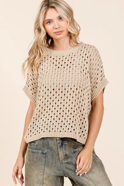 Easy Breezy Short Sleeve Knit Top