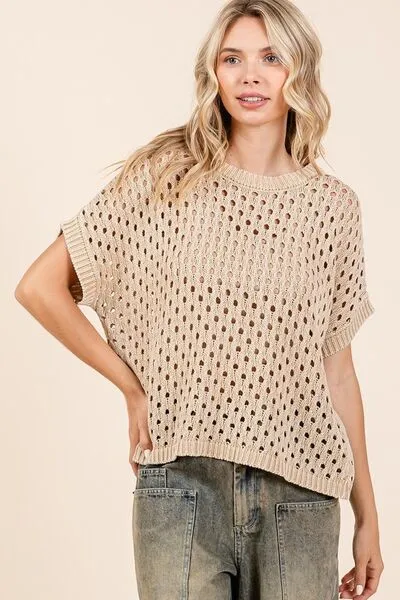 Easy Breezy Short Sleeve Knit Top