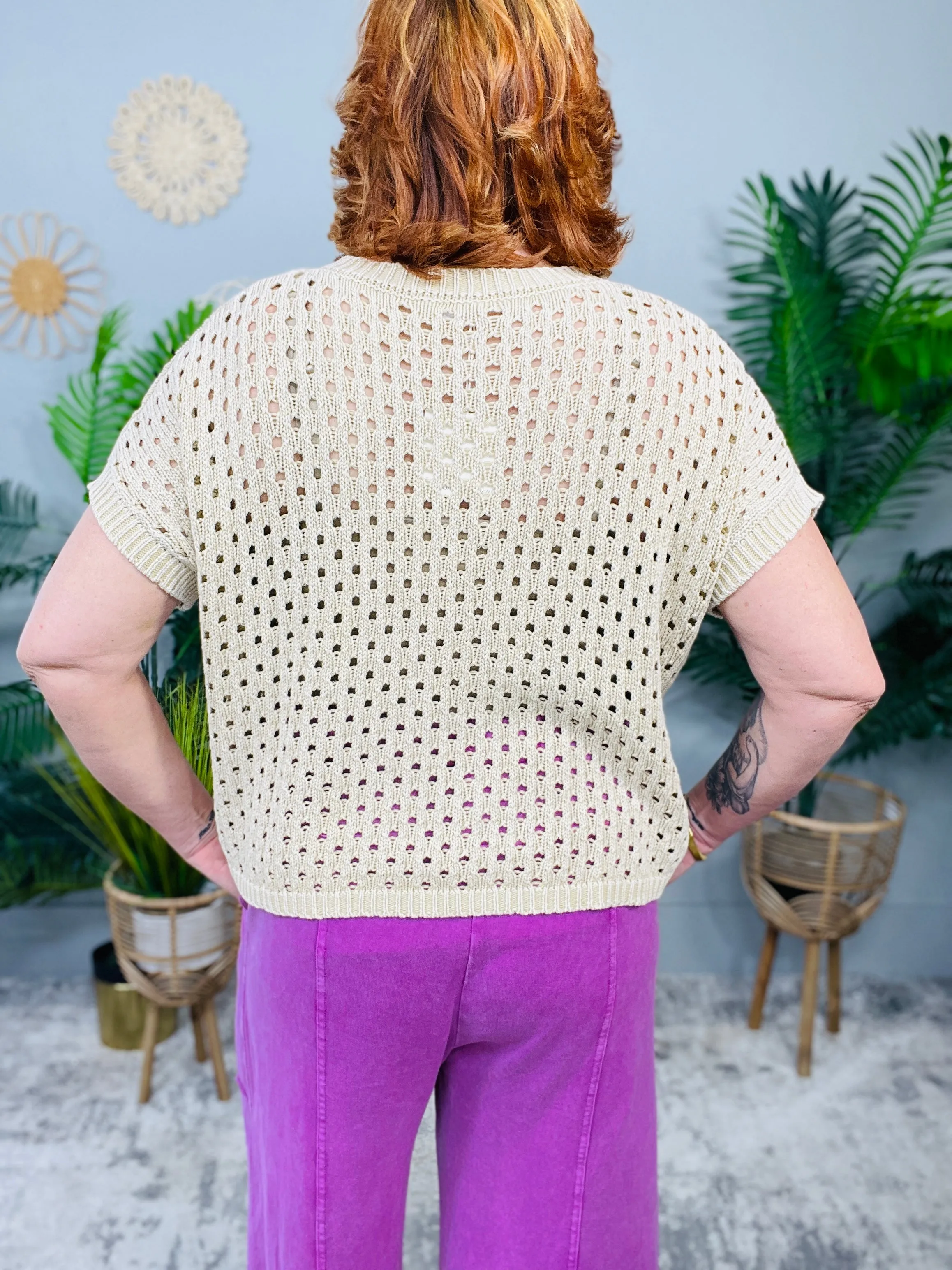 Easy Breezy Short Sleeve Knit Top