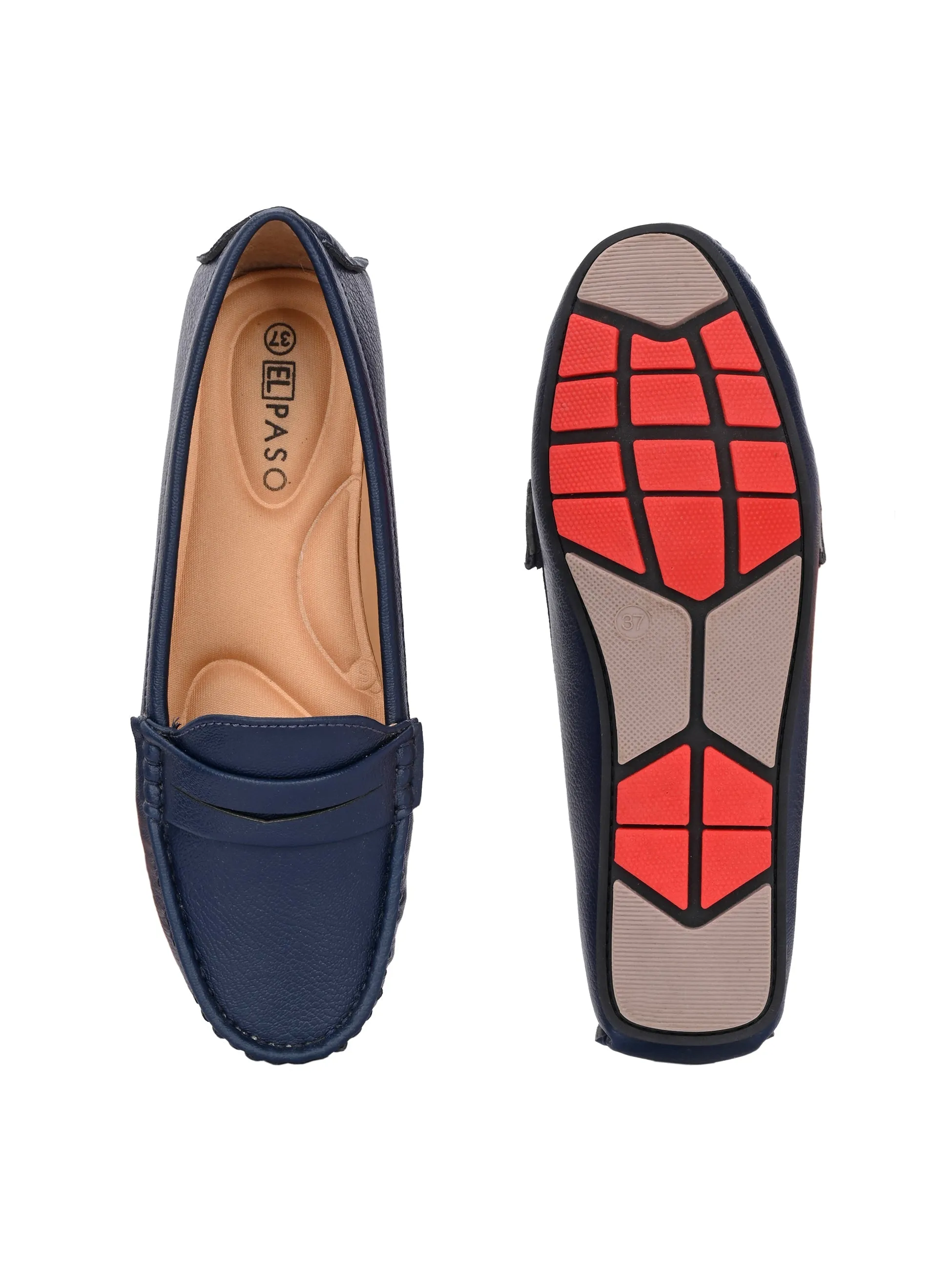 El PASO Square Toe Lightweight Loafers For Women
