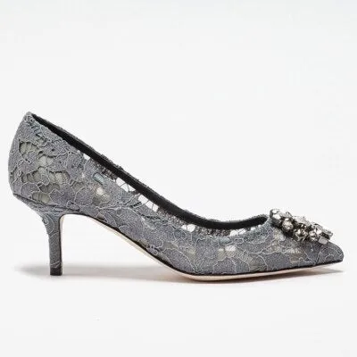 Elegant Lace High Heels Rose Red White Bridal Shoes
