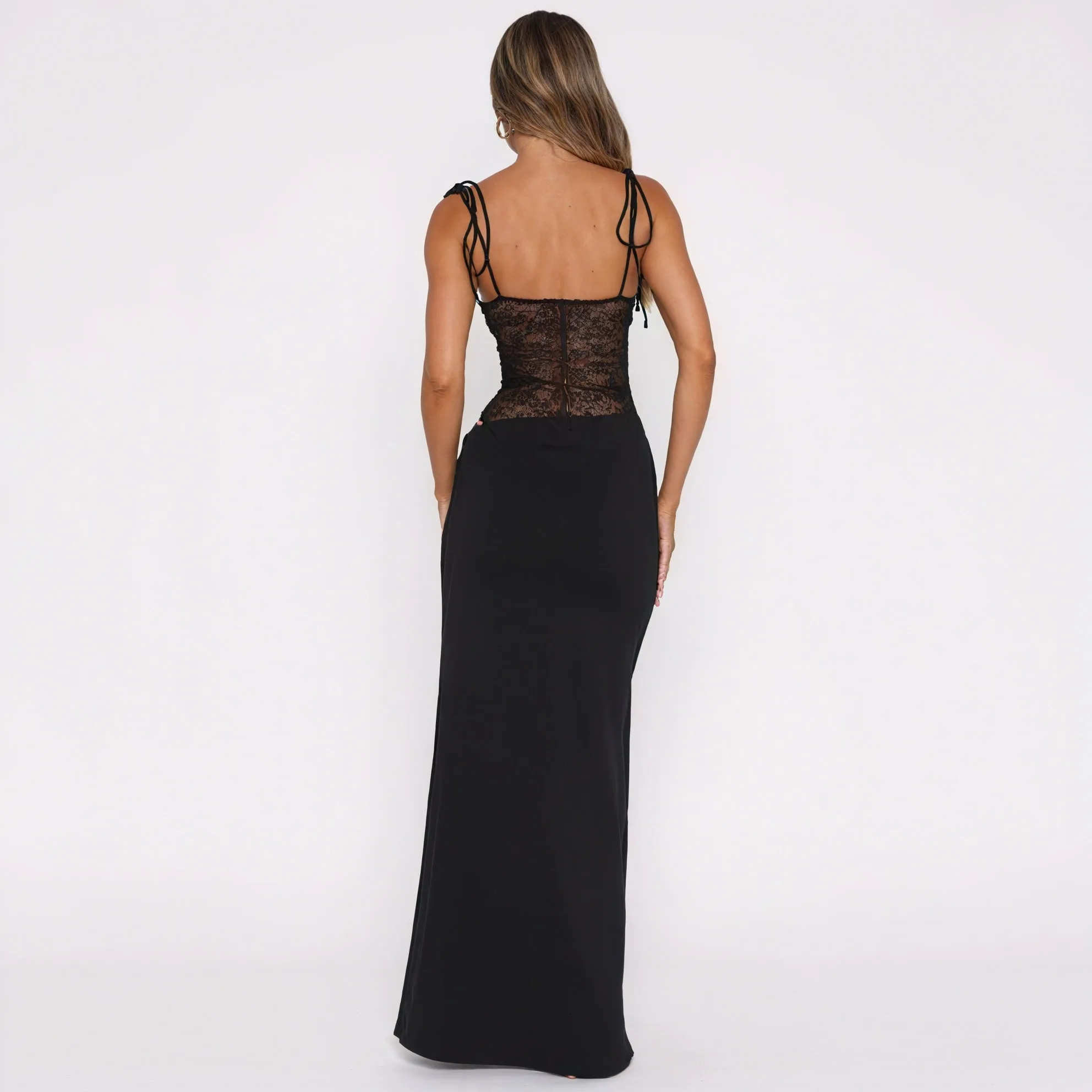Elegant Silhouette Gown with Lace Details
