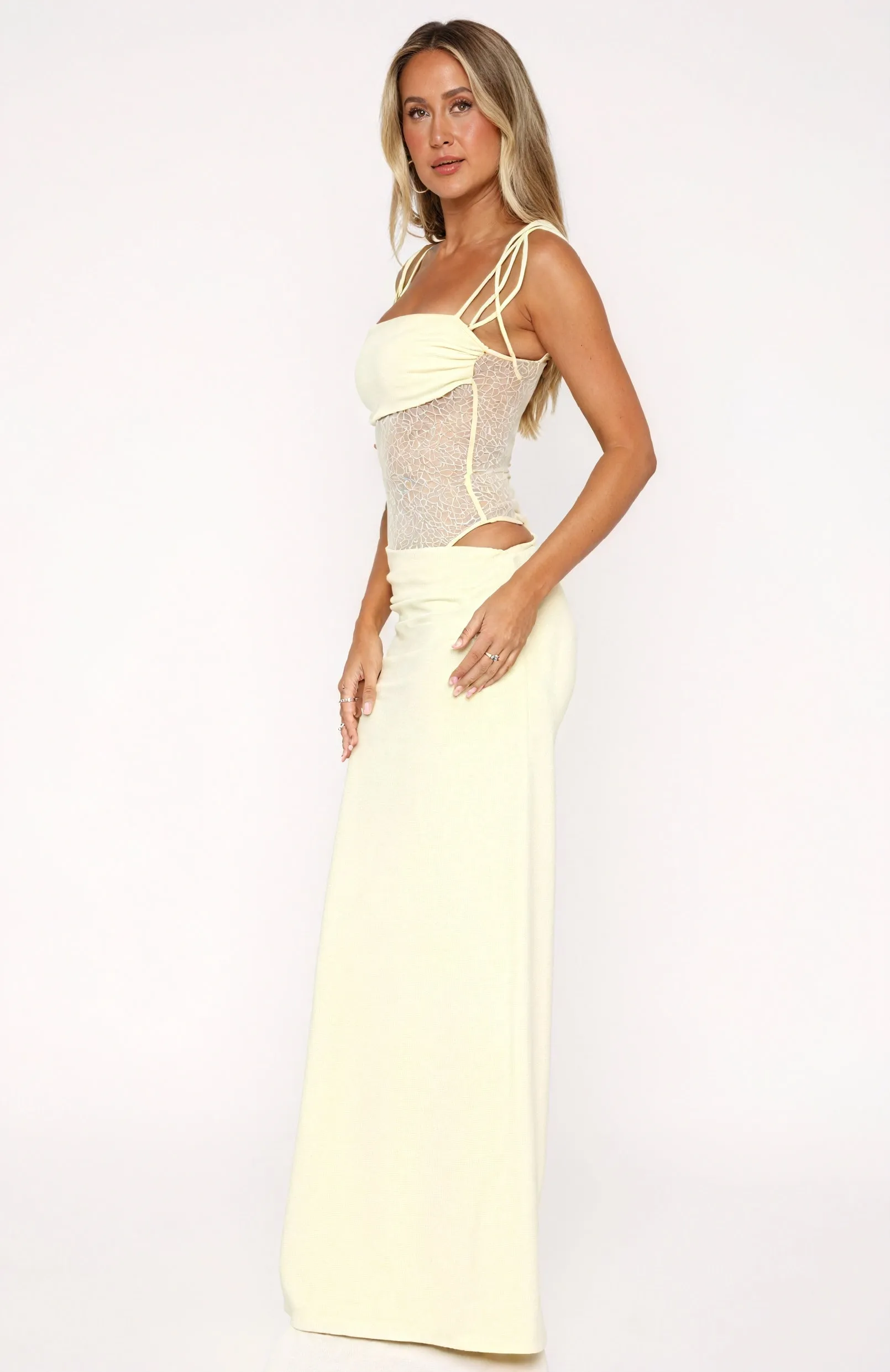 Elegant Silhouette Gown with Lace Details