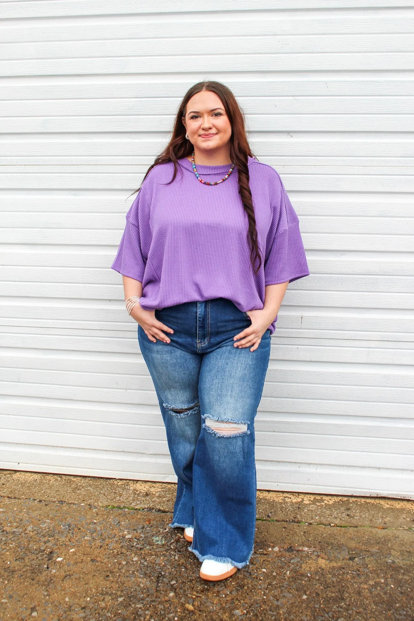 Everyday Essential Crewneck • Amethyst - PLUS