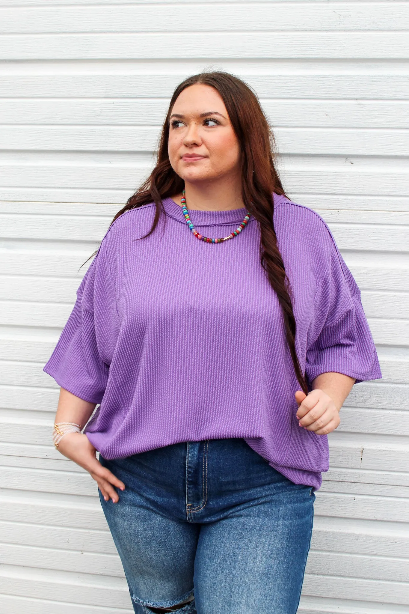 Everyday Essential Crewneck • Amethyst - PLUS