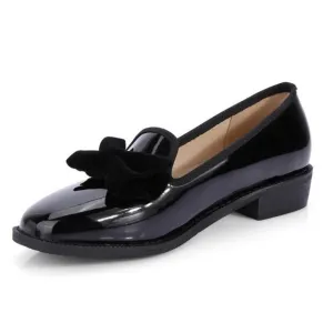 Fashion Casual Bowtie Loafers For Women England Style Ladies Casual Loafers