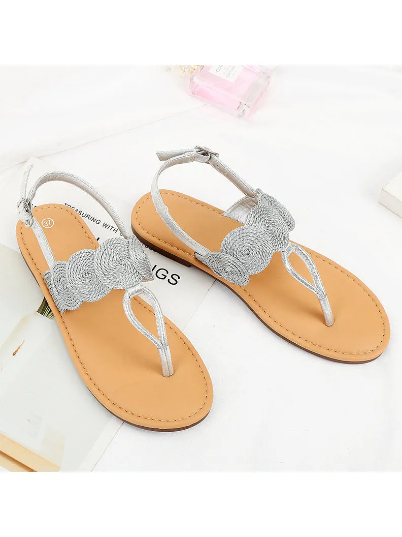 Fashion Girl Wild Sandals TPR Soft Bottom Large Size Women's Shoes Outdoor Wear Non-slip Flat Shoes