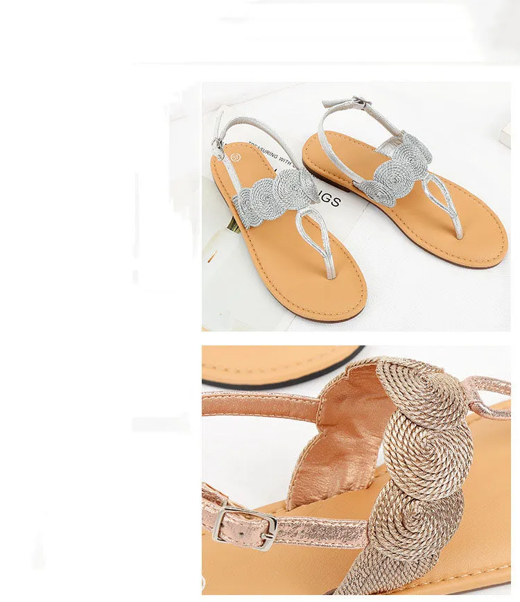 Fashion Girl Wild Sandals TPR Soft Bottom Large Size Women's Shoes Outdoor Wear Non-slip Flat Shoes