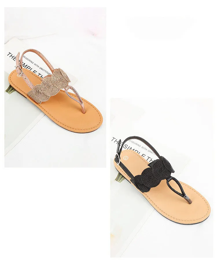 Fashion Girl Wild Sandals TPR Soft Bottom Large Size Women's Shoes Outdoor Wear Non-slip Flat Shoes