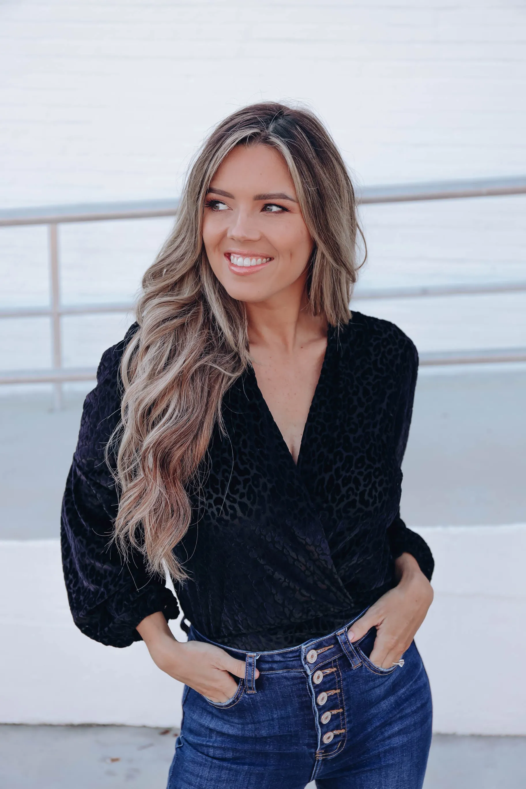 Feelin' Fierce Velvet Bodysuit - Black