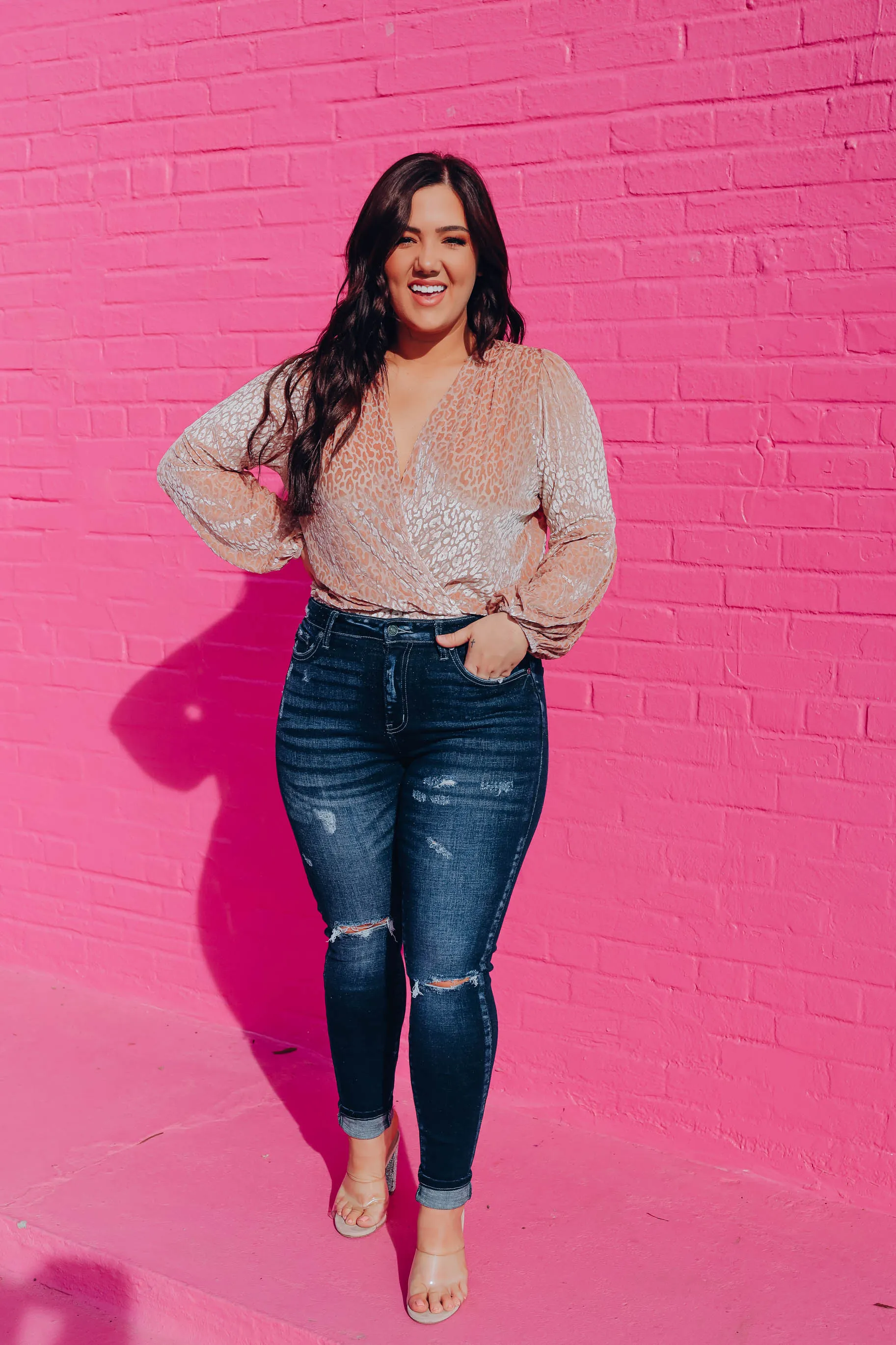 Feelin' Fierce Velvet Bodysuit - Natural