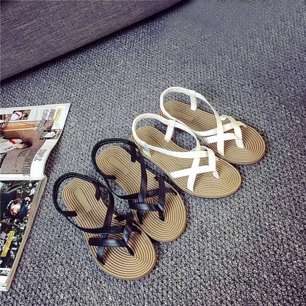 Flat Leisure Lady Sandals Peep-Toe Outdoor Shoes