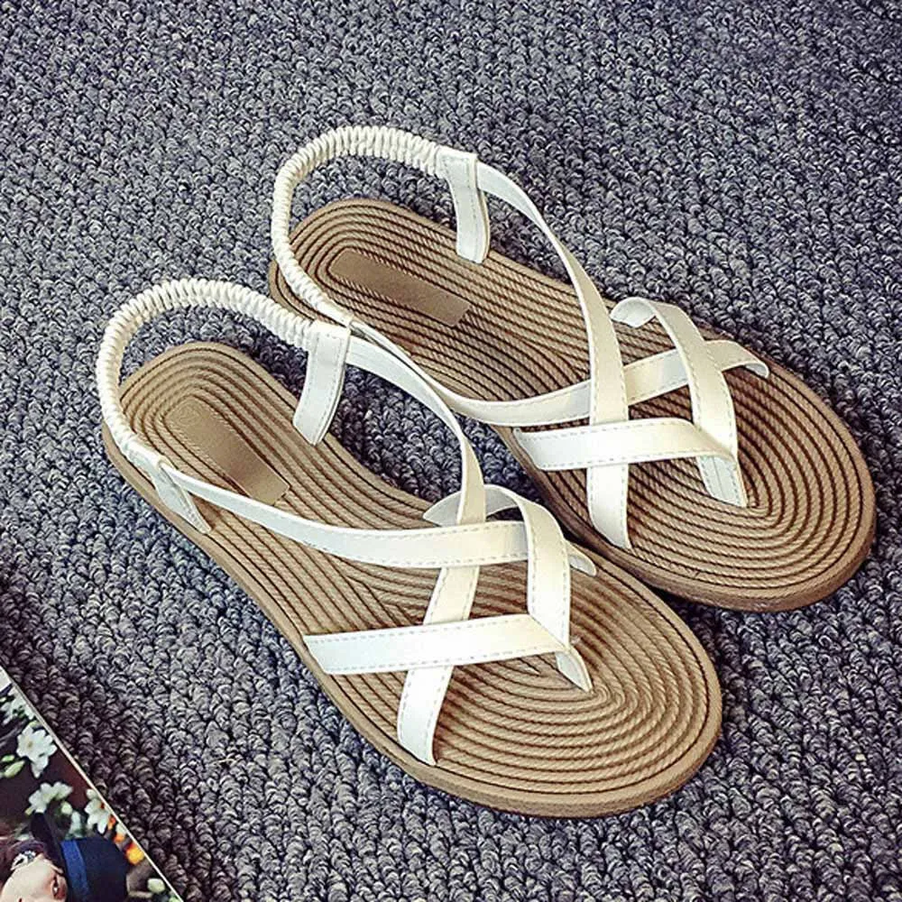 Flat Leisure Lady Sandals Peep-Toe Outdoor Shoes