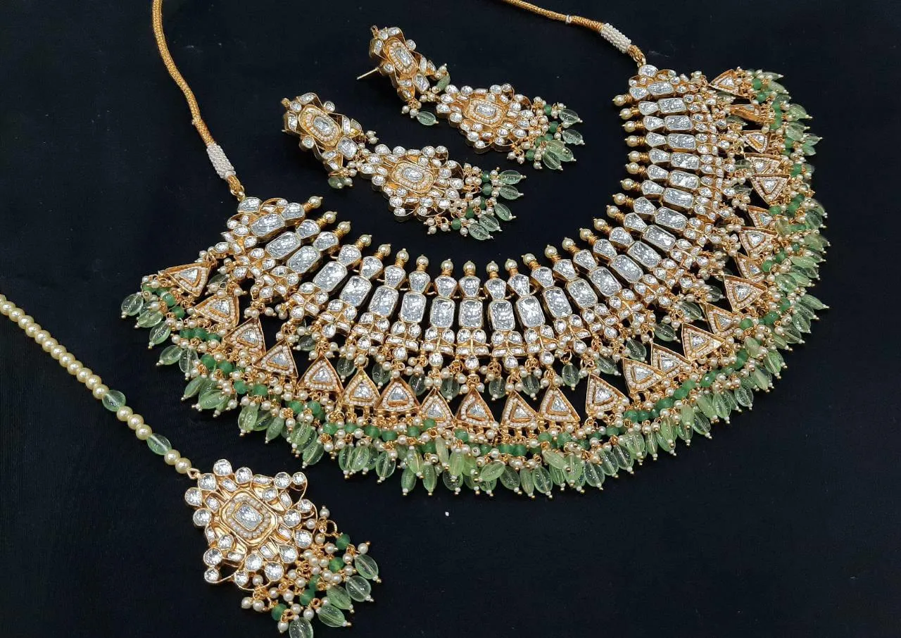 Forest Green and Gold Jewellery Set