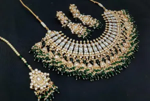 Forest Green and Gold Jewellery Set