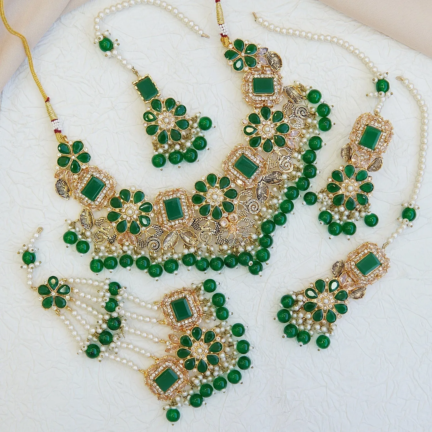 Gemstones & Zircones Bridal Set