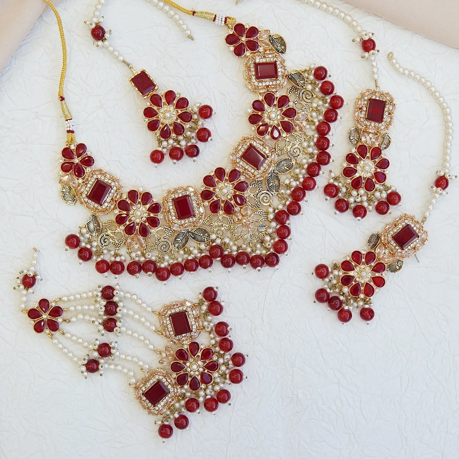 Gemstones & Zircones Bridal Set