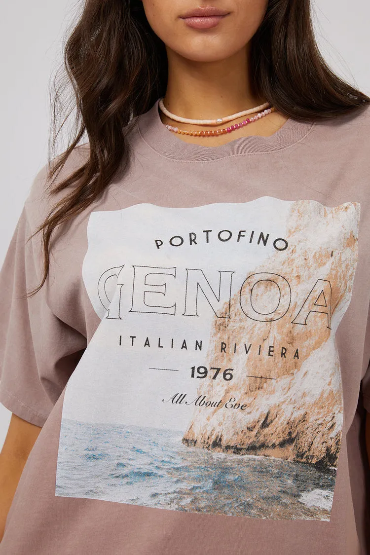 Genoa O/S Tee| Fawn