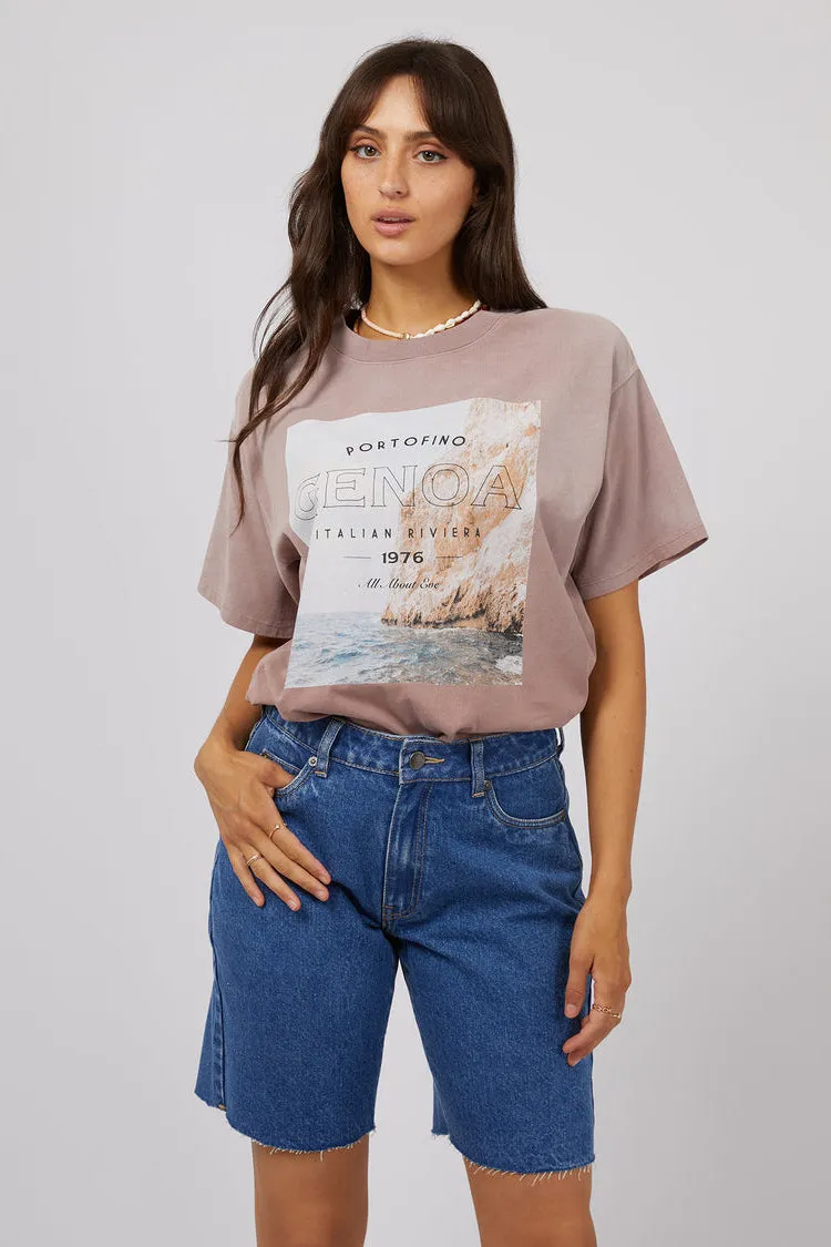 Genoa O/S Tee| Fawn