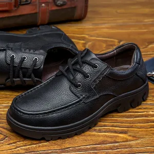 Genuine Leather Men Shoes Black Footwear Big Size 49 High Quality Man Lace-up Casual Sneakers wedding busines formal shoes men