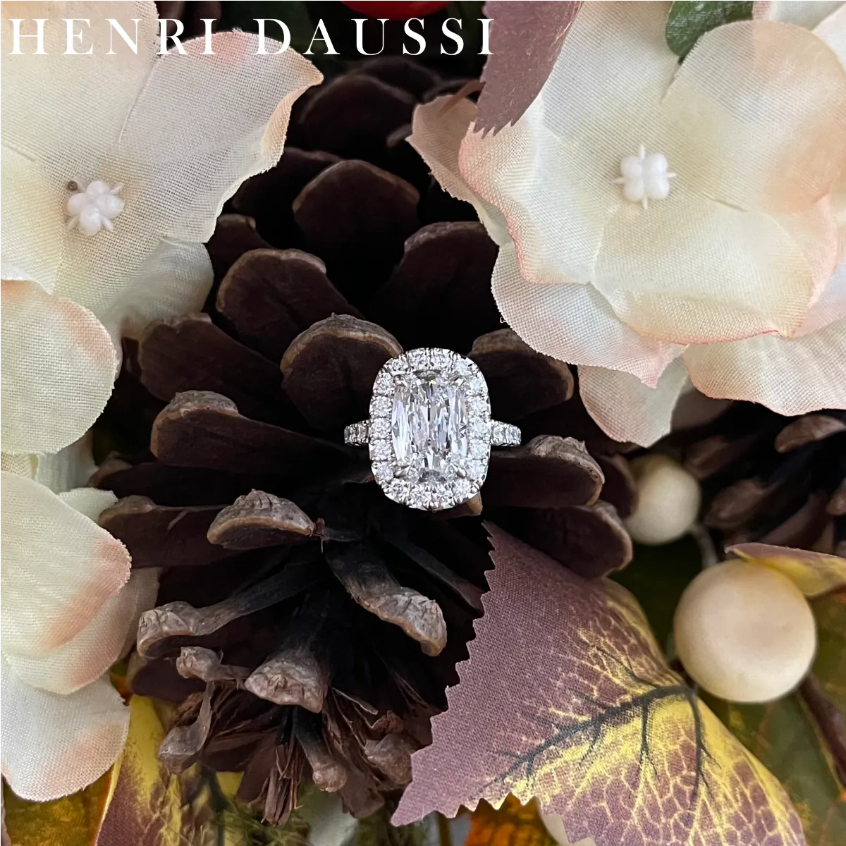 GIA Certified 1.82carat Henri Daussi Cushion-cut Engagement Anniversary Ring