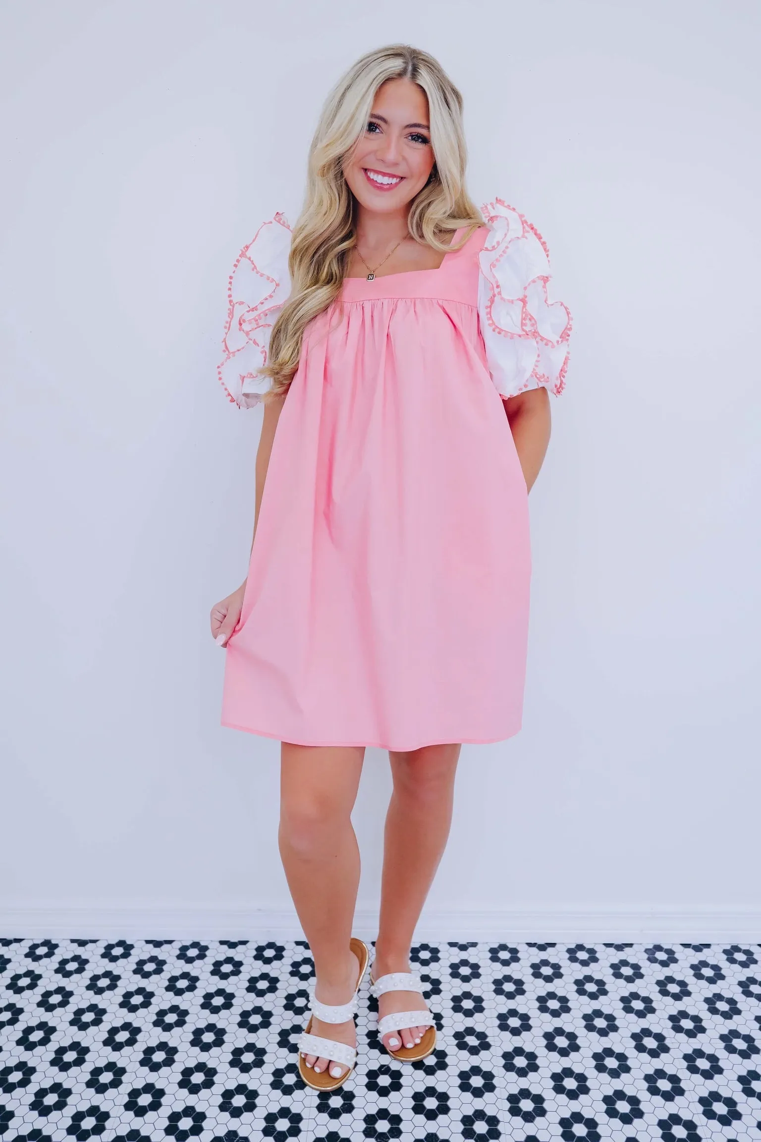 Girly Pop Ruffle Baby Doll Dress