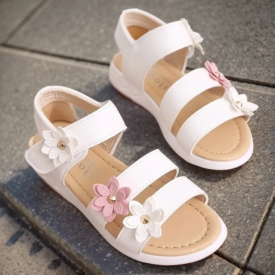 Gladiator Flower Sandals for Girls