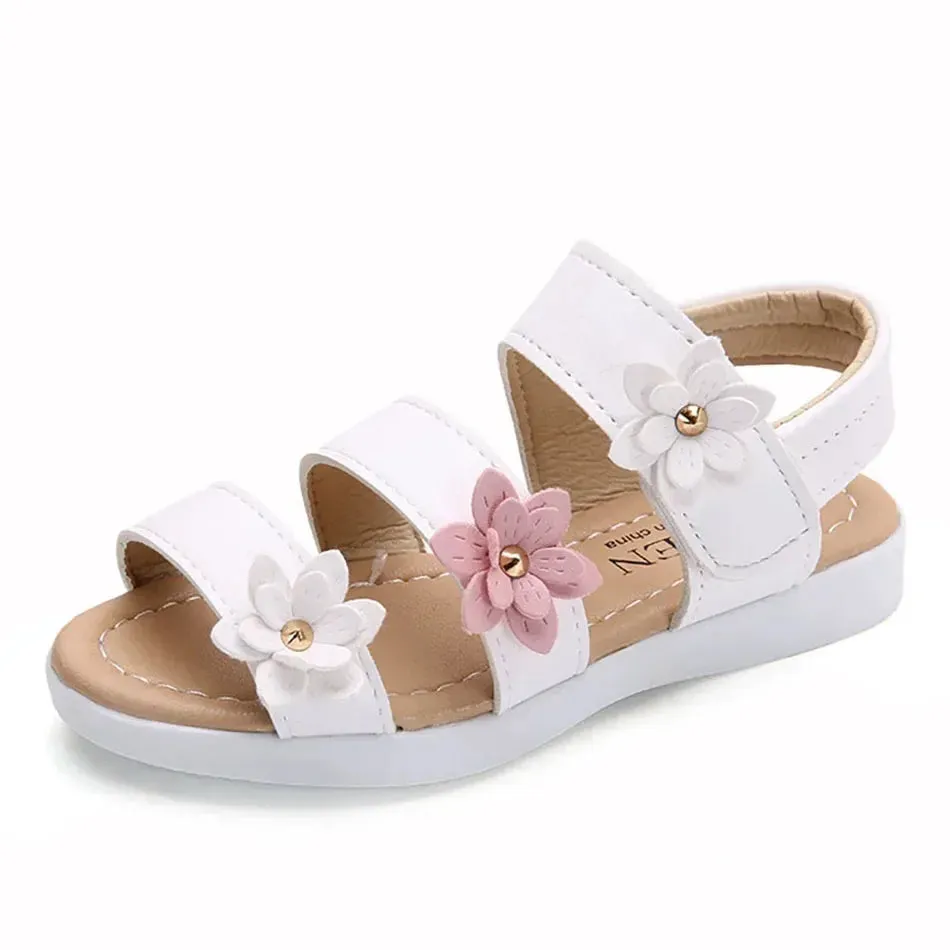 Gladiator Flower Sandals for Girls