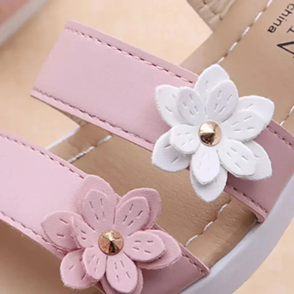 Gladiator Flower Sandals for Girls