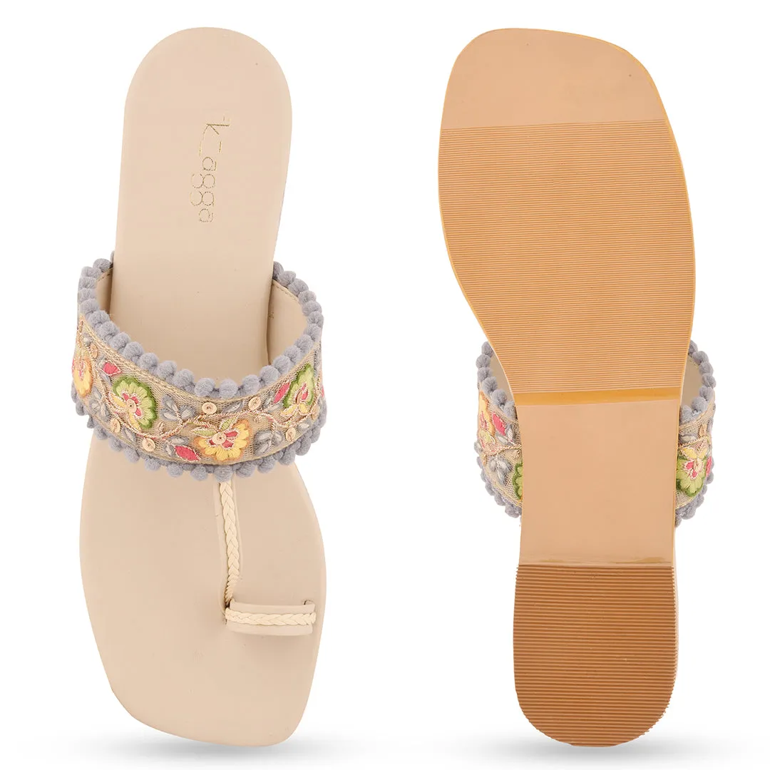 Glammed in Floral kolhas