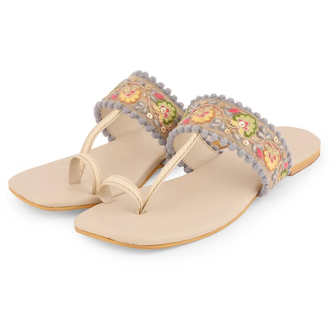 Glammed in Floral kolhas
