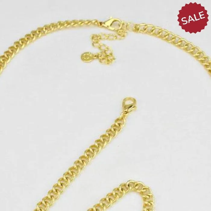 Gold Head Chain Round Teardrop Stones