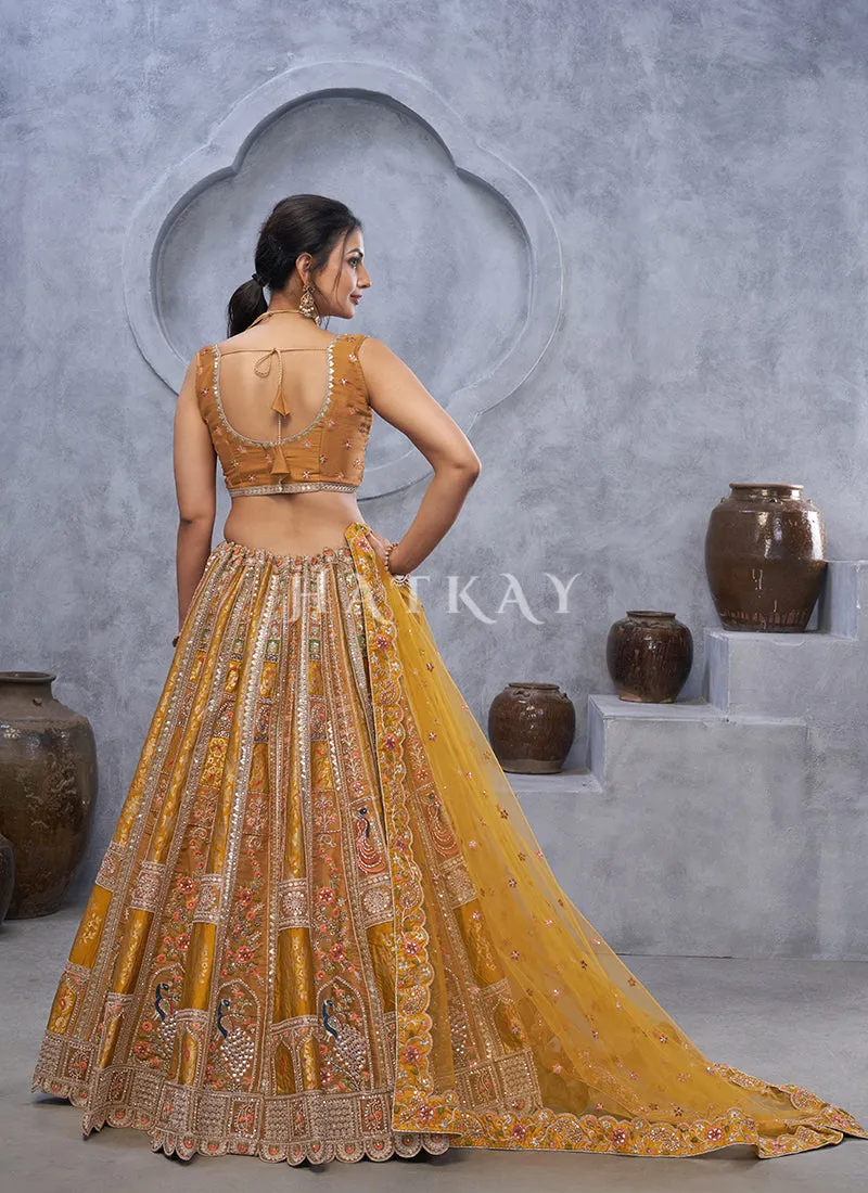 Golden Yellow Bridal Lehenga Choli