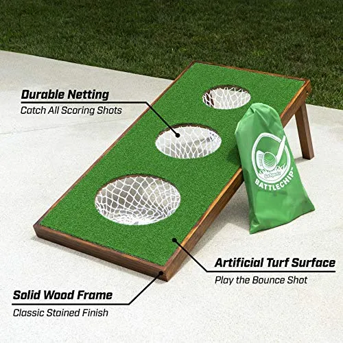 GoSports BattleChip PRO Golf Game | Includes 4' x 2' Target, 16 Foam Balls, Hitting Mat, and Scorecard