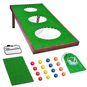 GoSports BattleChip PRO Golf Game | Includes 4' x 2' Target, 16 Foam Balls, Hitting Mat, and Scorecard