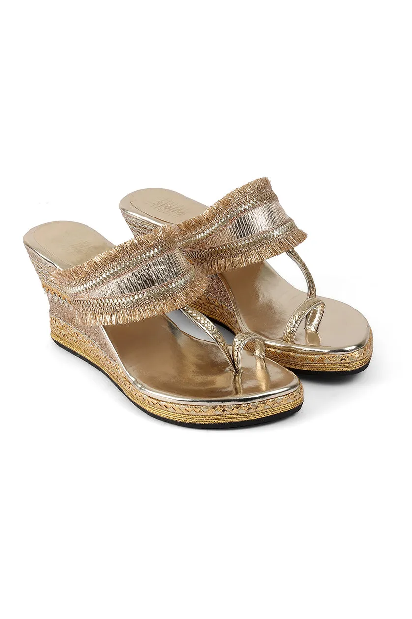 Gota Border High K Wedge Gold