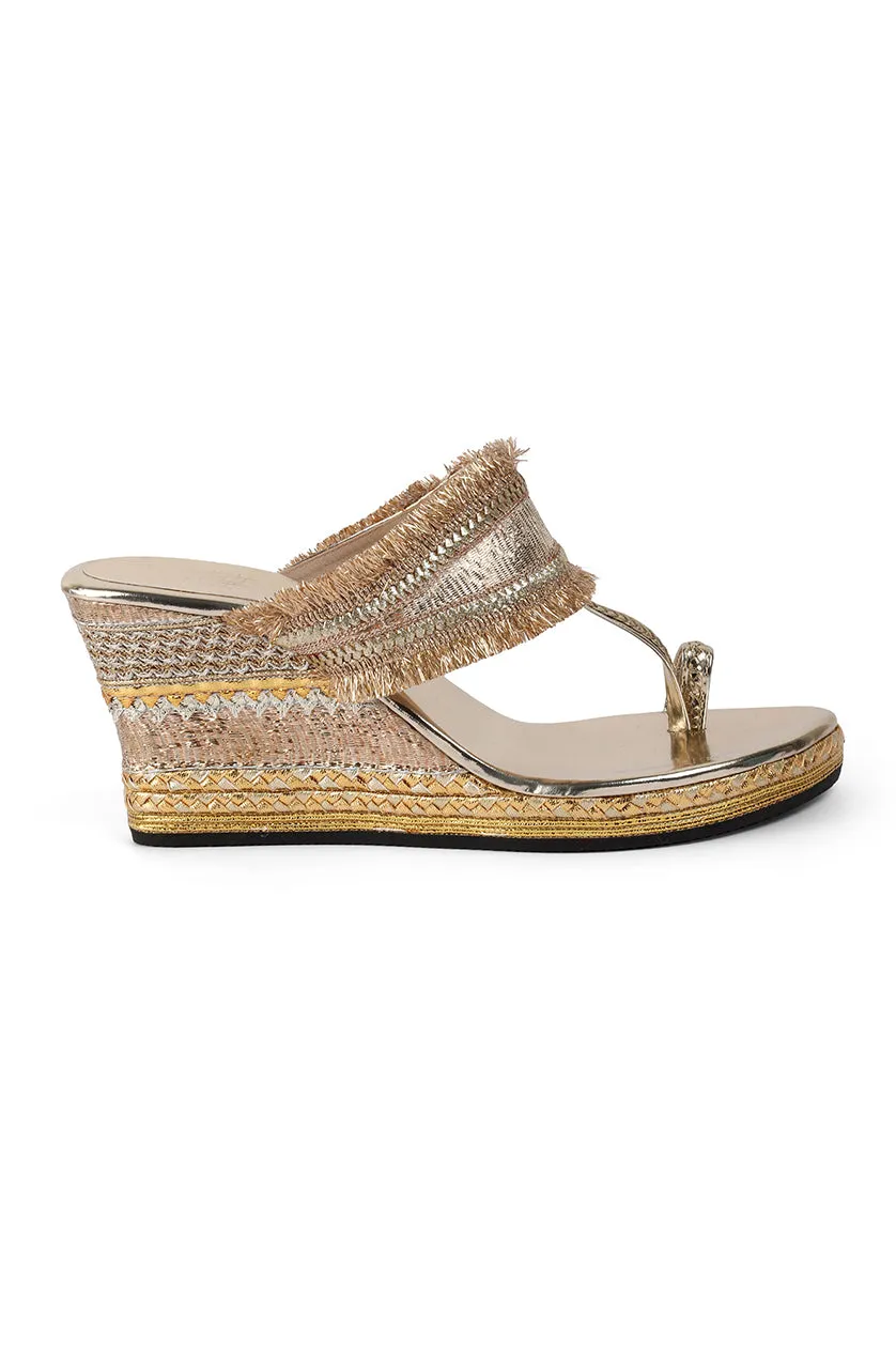 Gota Border High K Wedge Gold