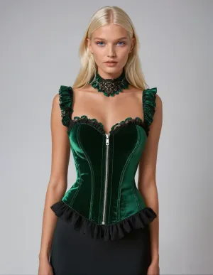 Greta Velvet Overbust Corset