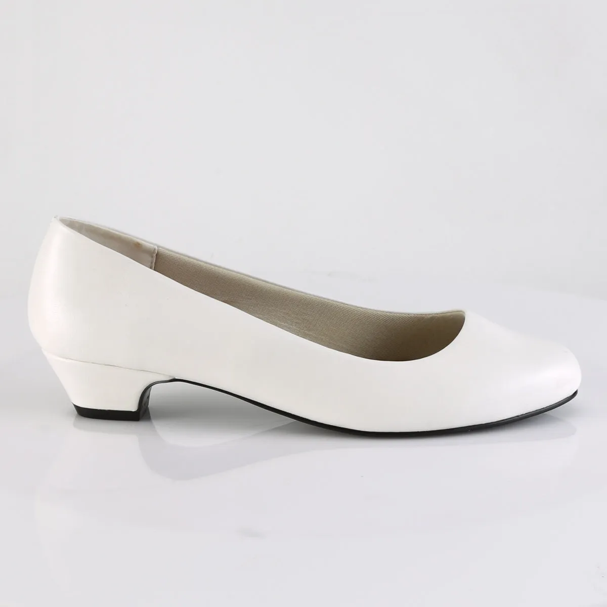 GWEN-01  White Faux Leather