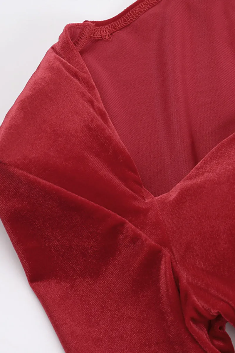 HBS1358 Scarlet Seduction Velvet Dress