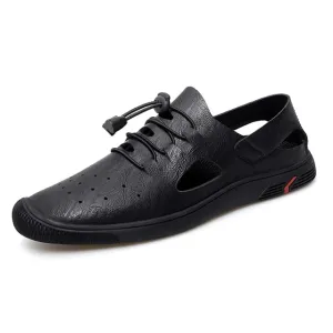Herren Sommer-Ledersandalen: Klassische Römer
