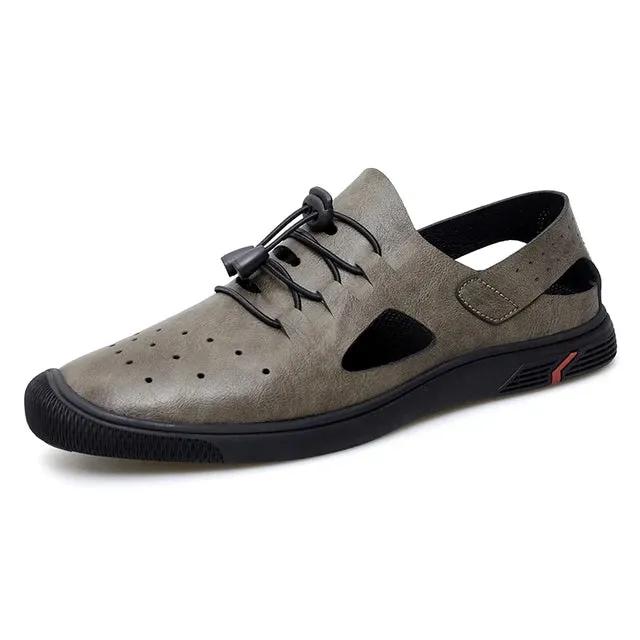 Herren Sommer-Ledersandalen: Klassische Römer