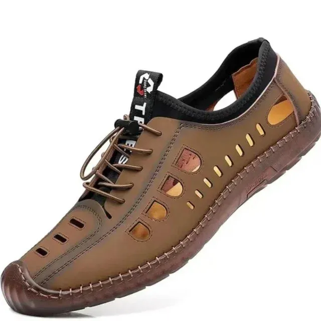 Herren Weiche Leder Sommersandalen