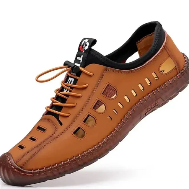 Herren Weiche Leder Sommersandalen