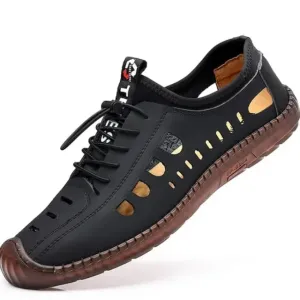 Herren Weiche Leder Sommersandalen