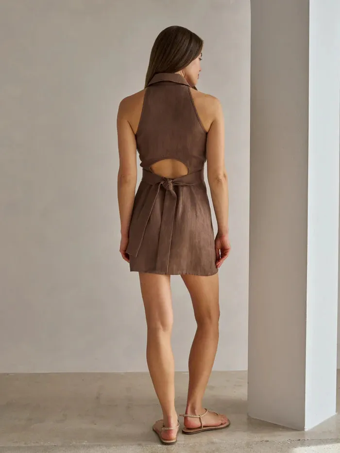 Hevron Domino Mini Dress