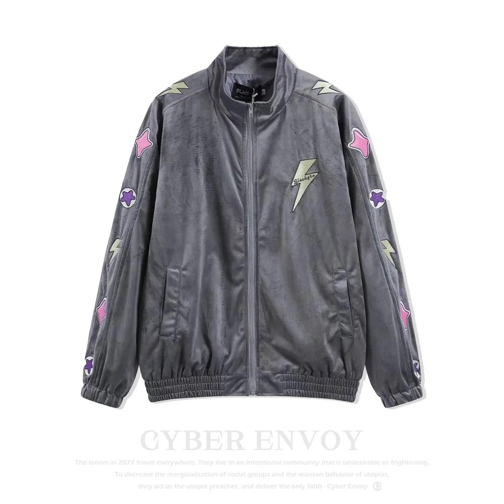 High Street Embroidered Velvet Jacket