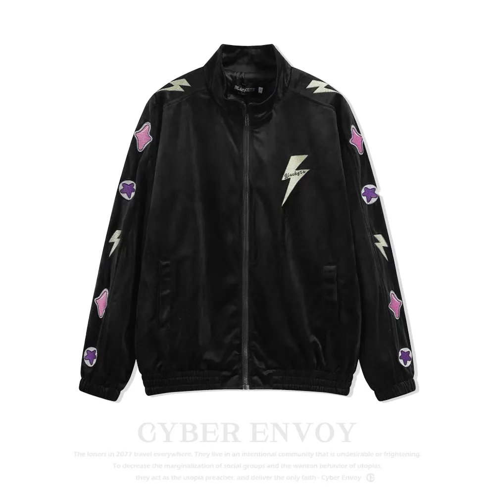 High Street Embroidered Velvet Jacket