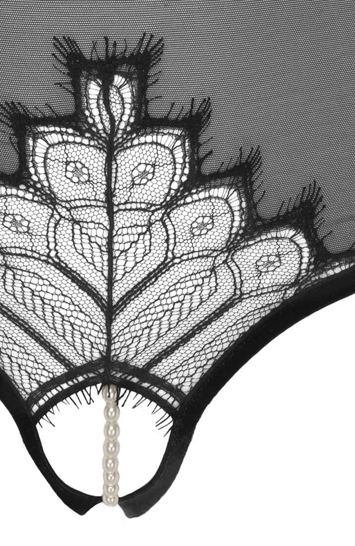 High waist panty with pearl string - Kyoto High Waist Brief